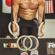 28 мм гимнастические кольца деревянные упражнения фитнес гимнастические кольца для тренажерного зала упражнения Кроссфит подтягивания гимнастические мышцы Ups кольца