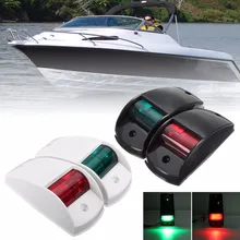 Пара автомобильных навигационных огней порт/правый черный/белый корпус Лодка Лампа 12 В DC Тип лампы