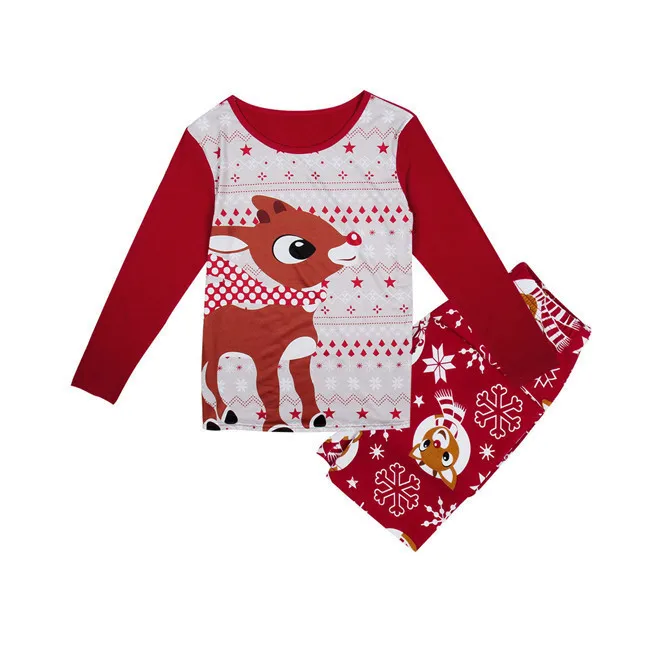 Одинаковые рождественские комплекты одежды для всей семьи, Рождественская Пижама унисекс с принтом животных, домашняя одежда, пижама, Рождественский комплект одежды