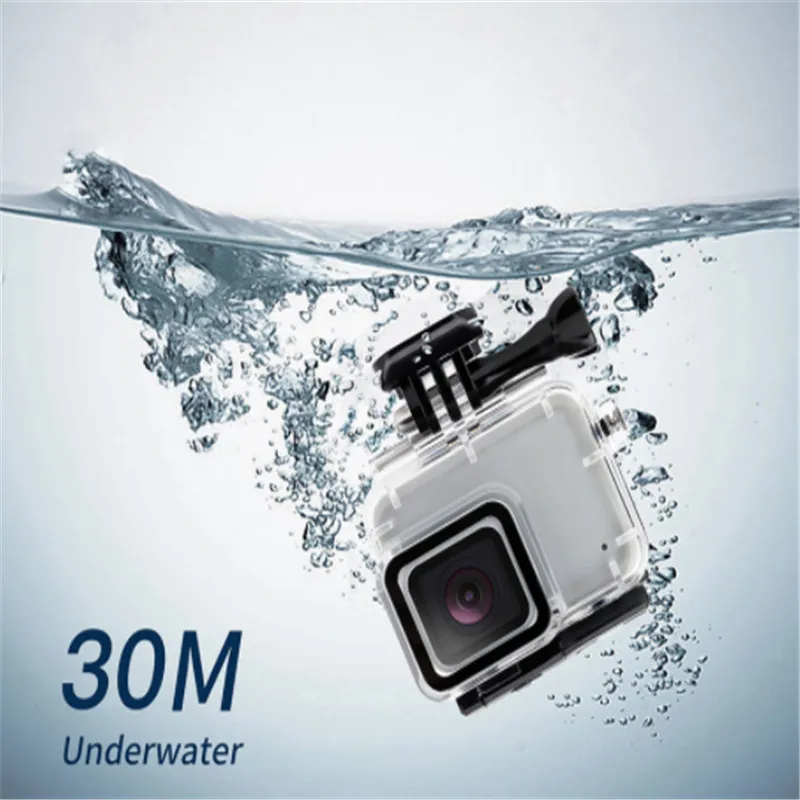 

30m Underwater Waterproof Sports Camera Protective Case Cover Housing for Gopro Hero7 Action Camera Part DIY Accessories