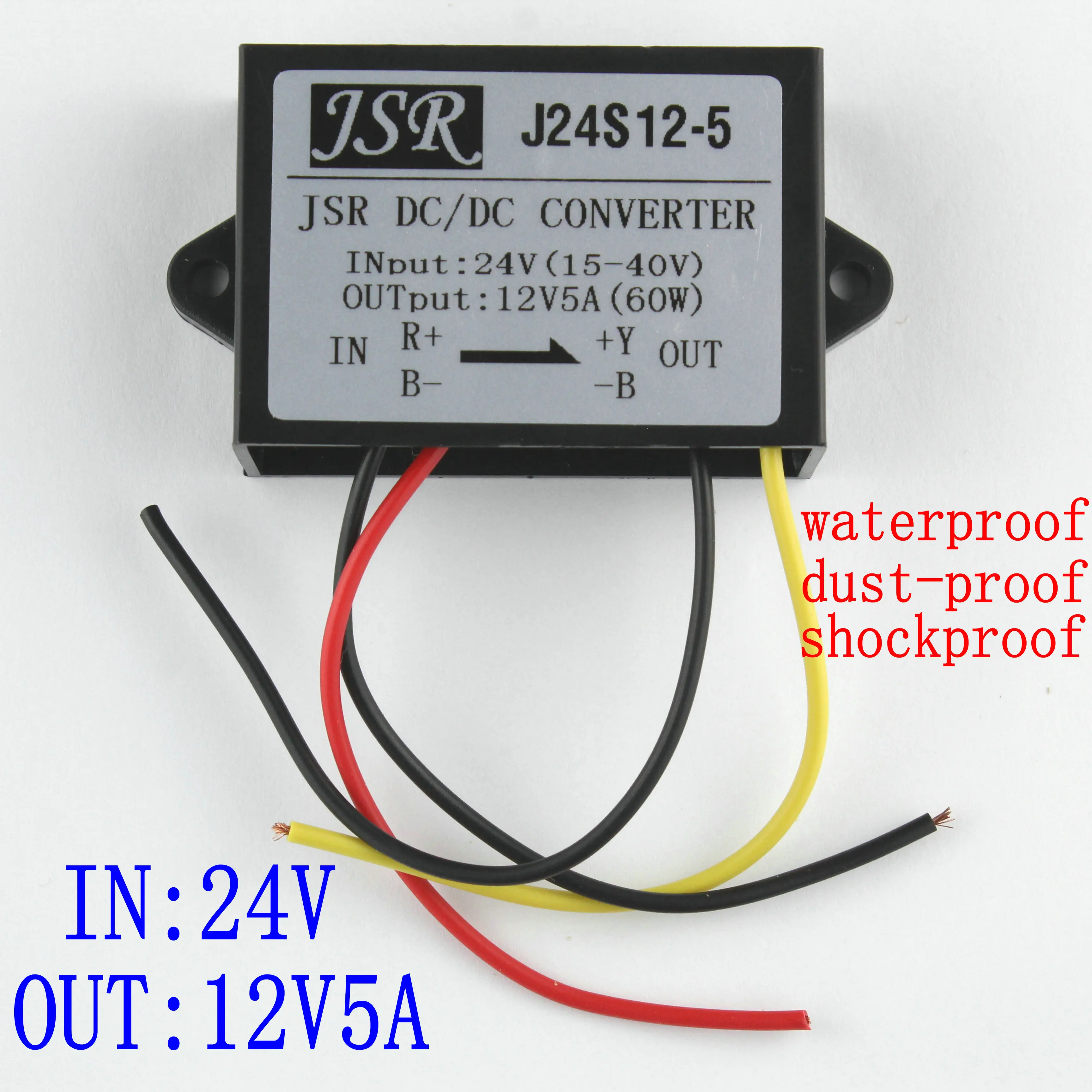 JSR J24S12-5 24 V-12 V 5A понижающий преобразователь 24 V a 12V5 Amp DC-DC convertisseurs de мощность de Voiture 24 Вт понижающий модуль