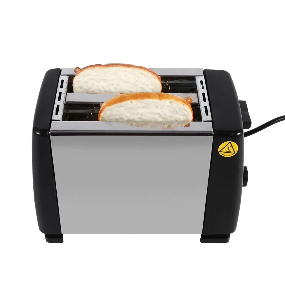 

750W 2 Slices Stainless Steel Automatic Electric Toaster Bread Baking Spit Driver Breakfast Sandwich Maker Machine