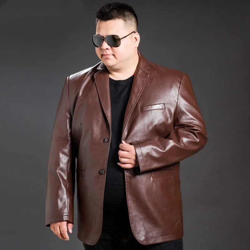 8XL 7XL 6XL 5XL Coat Increase plus size Business Affairs Leisure Time Imitate Skin Leather Clothing Male Jacket