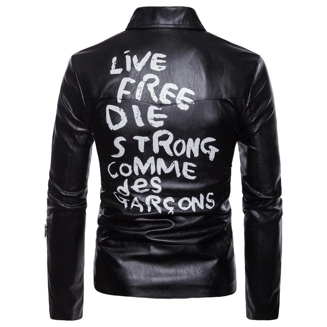 Factory Direct Brand Men's Aowofs2019 New Men's Motorcycle Leather Jacket Men's Leather Jacket Pengkla Chain Motorcycle Leather