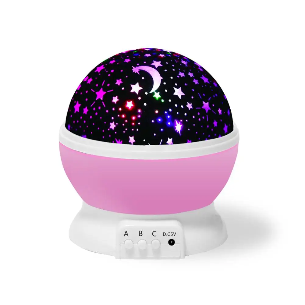 LED Night Light Rotating Projector Spin Starry Sky Star Master Children