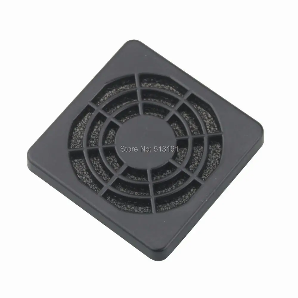 

100 pieces/lots Gdstime 5CM 50MM PC Computer Fan Cooling Dustproof Dust Filter Shield Case Plastic Black Grill Guard