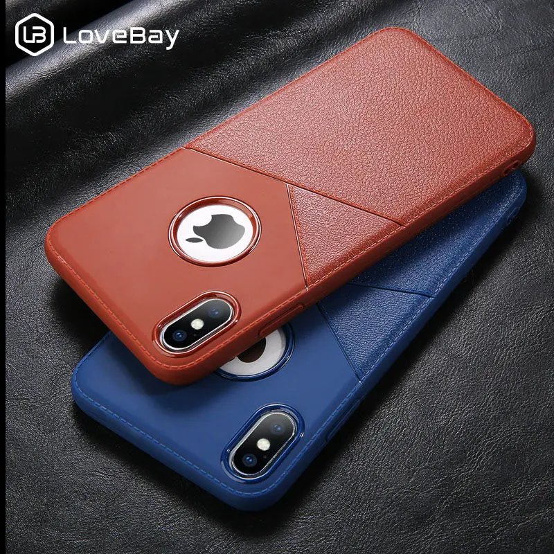 

Lovebay Phone Case For iPhone X 6 6S 7 Plus XS XR Xs Max Luxury PU Leather Soft TPU Silicone Back Cover Cases For iPhone 7 Shell