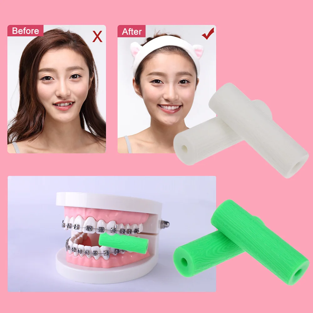 2pcs Bite Glue Sticks Correcting Orthodontic Braces Tray Seaters