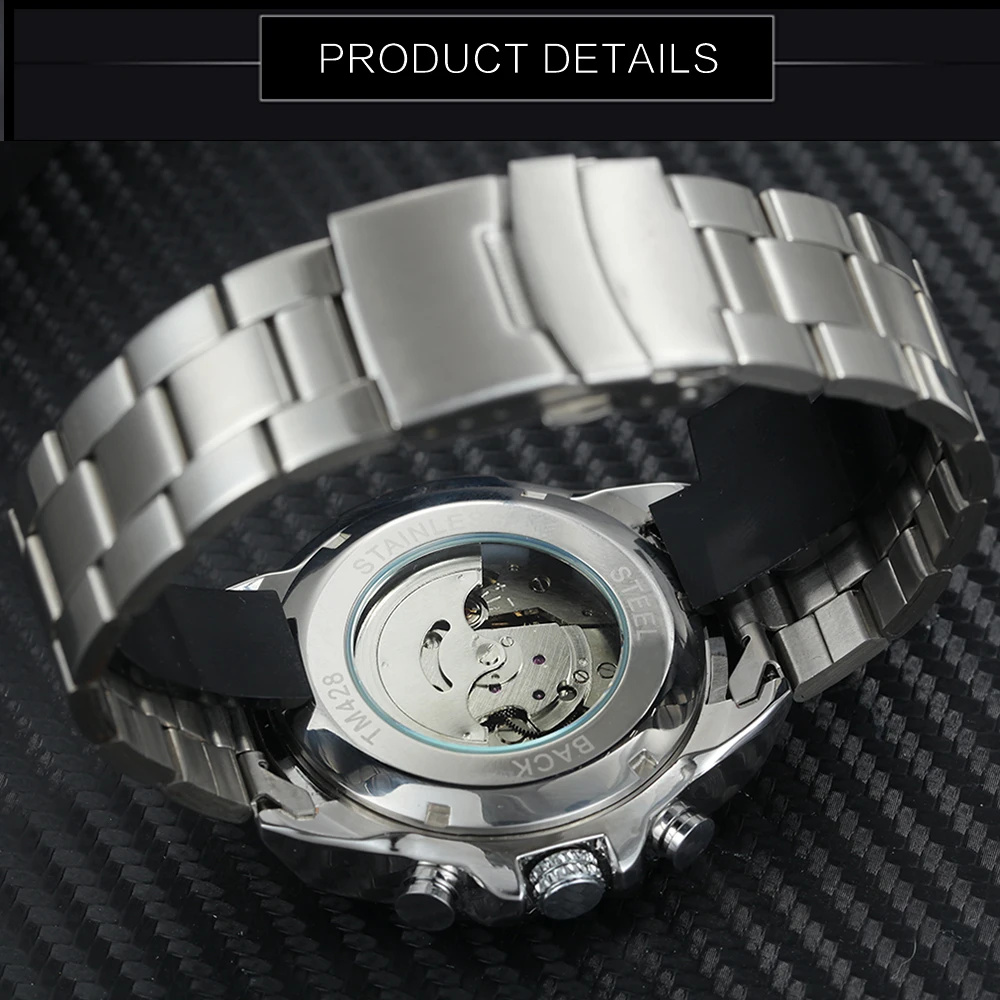 WINNER официальные деловые автоматические механические часы мужские часы с датой лучший бренд класса люкс наручные часы с ремешком из нержавеющей стали