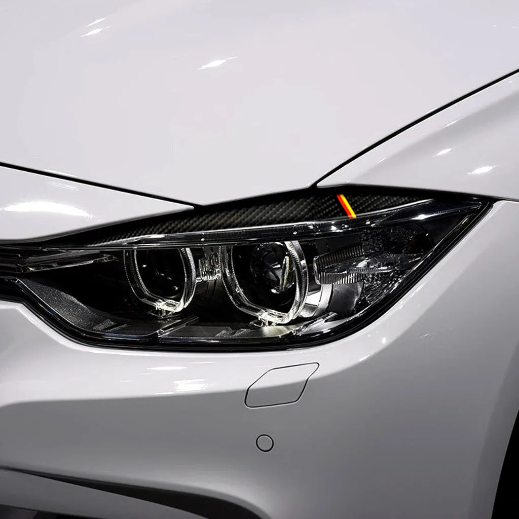 1 пара наклейки для передних фар из углеродного волокна BMW 3 серии 320i 328i 325i F30 2013