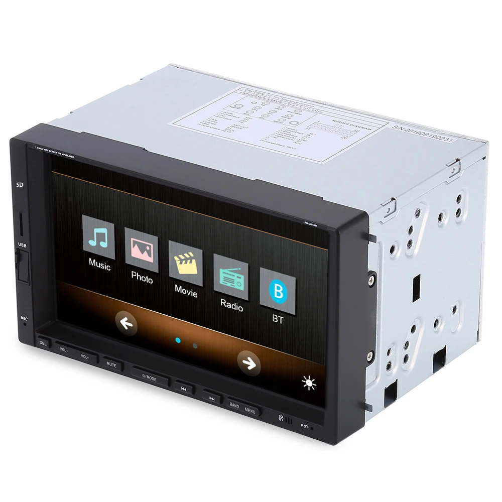 RM CW 9301 2 Din автомобильные мультимедийные плееры 7 дюймовый ЖК цифровой сенсорный