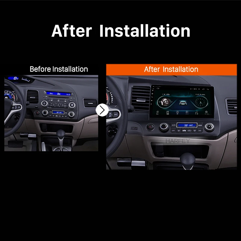 Clearance Harfey 10.1 Inch Head Unit Car Radio 2Din For 2006 2007 2008-2011 Honda Civic Android 8.1 GPS Multimedia Player with Mirror Link 5