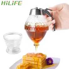 HILIFE Squeeze Flasche Honig Glas Container Biene Tropf Spender Wasserkocher Lagerung Topf Stehen Halter Saft Sirup Tasse Küche Zubehör