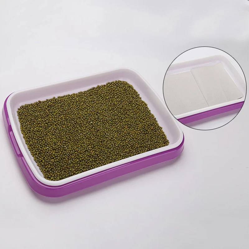 Double Layer Seed Germination Tray Hydroponics Seedling Tray Sprout Plate Hydroponics System Nursery Pot Pink/Purple/Green Tray Double Layer Seed Germination Tray Hydroponics Seedling Tray Sprout Plate Hydroponics System Nursery Pot Pink/Purple/Green Tray