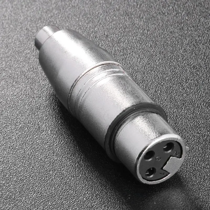 3-контактный XLR для женщин RCA адаптор проводной микрофон Микрофон AV конвертер видеоадаптера цинковый сплав 3-конт. XLR Разъем адаптеры