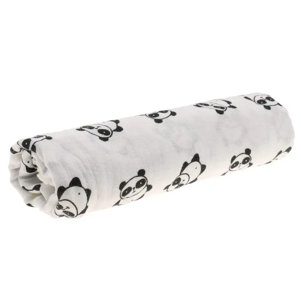 Хлопок Lange новорожденный пеленать мешок одеяло для сна 110 см х 110 см-панда