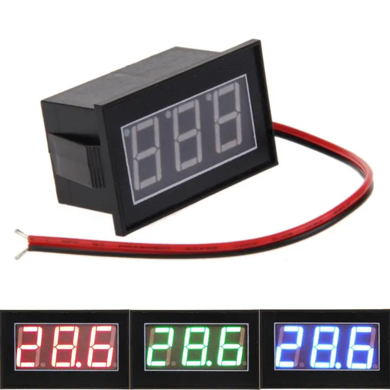 

V56D Waterproof DC2.50-30V Voltmeter RGB LED Digital Display Potting