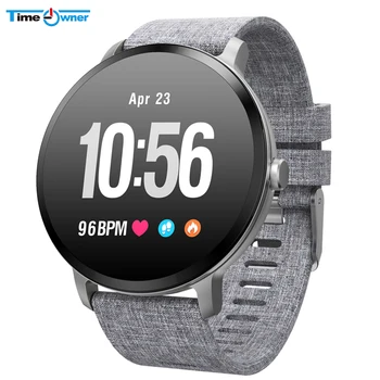 

TimeOwner V11 Smart watch IP67 waterproof Tempered glass Activity Fitness tracker Heart rate monitor BRIM Men women smartwatch