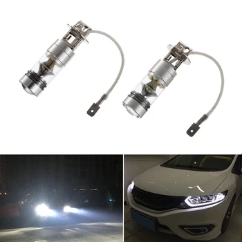 

Pair of 20 LED Bulb H3 100W Fog Light Headlights Daytime Running Light for Car (White Light)