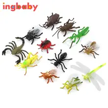 12 шт./компл. Пластик модель насекомого моделирование насекомых Hornet тараканами средство Mantis мух Скорпион в виде цикады из Стрекоза детских игрушек ingbaby