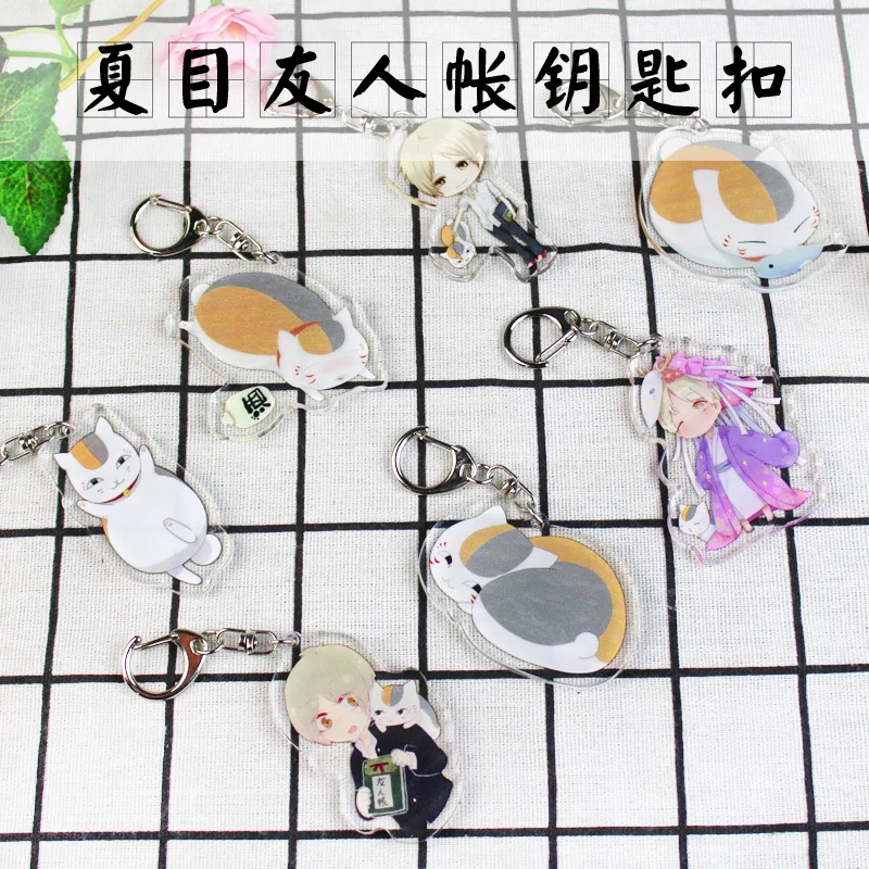 Милый значок в виде кошки из японского аниме Нацумэ Yuujinchou брелки акрила кольцо
