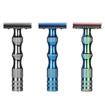 

Classic Men Anti-skid Metal Handle Dual Blade Shaver Vintage Style Manual Razor