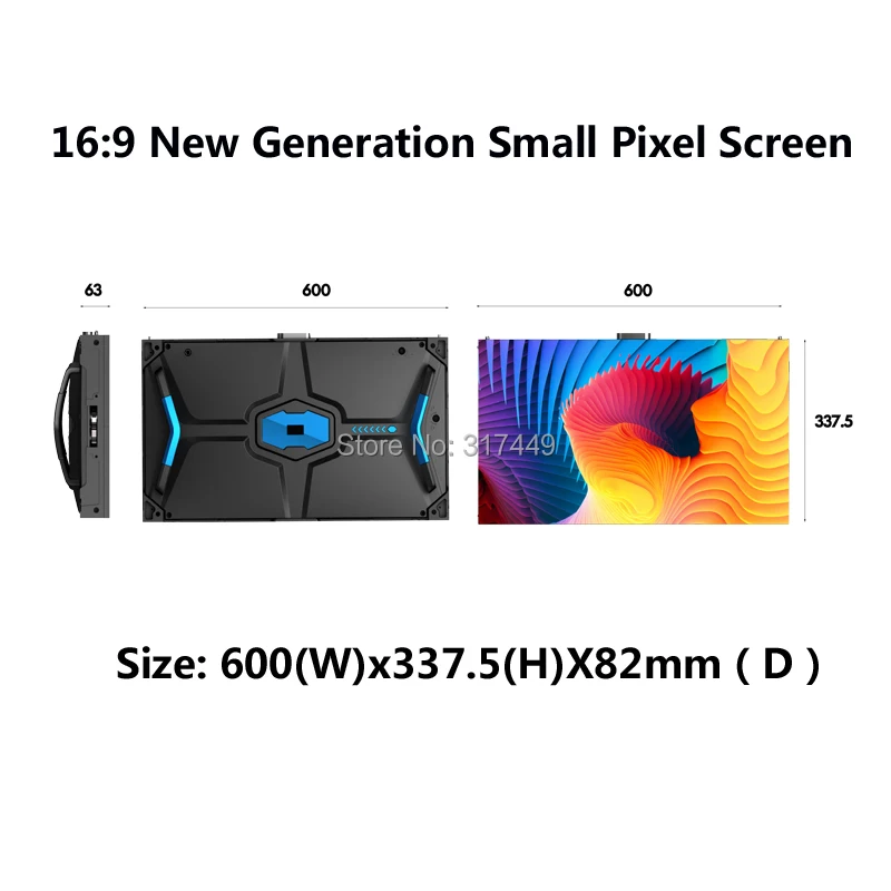 

P1.56 P1.66 P1.875 wide viewing angle small pixel led display wall