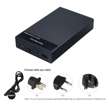 

HDD Enclosure USB3.0 to Hard Drive Docking Station Hard Disk Box for 2.5/3.5 inch HDD SSD for TV/Computer/PS4