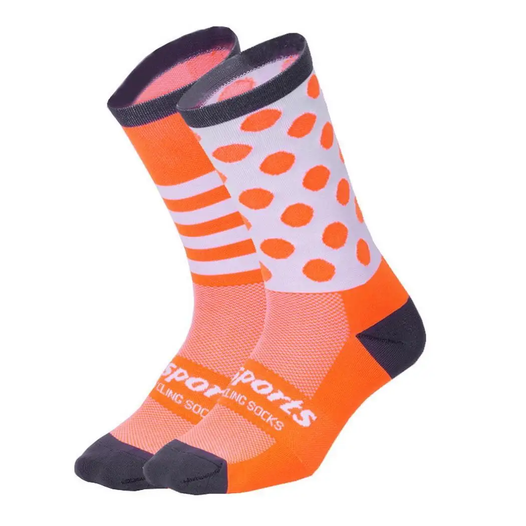 Unisex Professional Cycling Socks Outdoor Sport Print Racing Calf