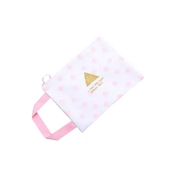 

A4 Cartoon Pink Mesh File Folder Document Filing Bag Stationery Business Gift Stationery Dots