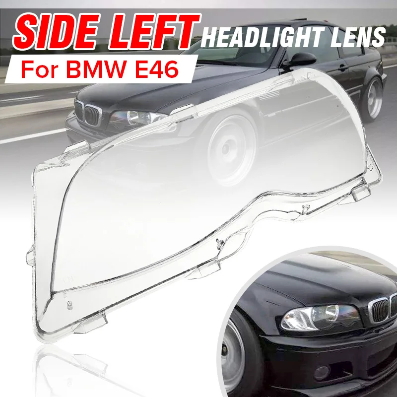 Car Headlight Headlamp Plastic Clear Lens Cover Shell For BMW E46 2001