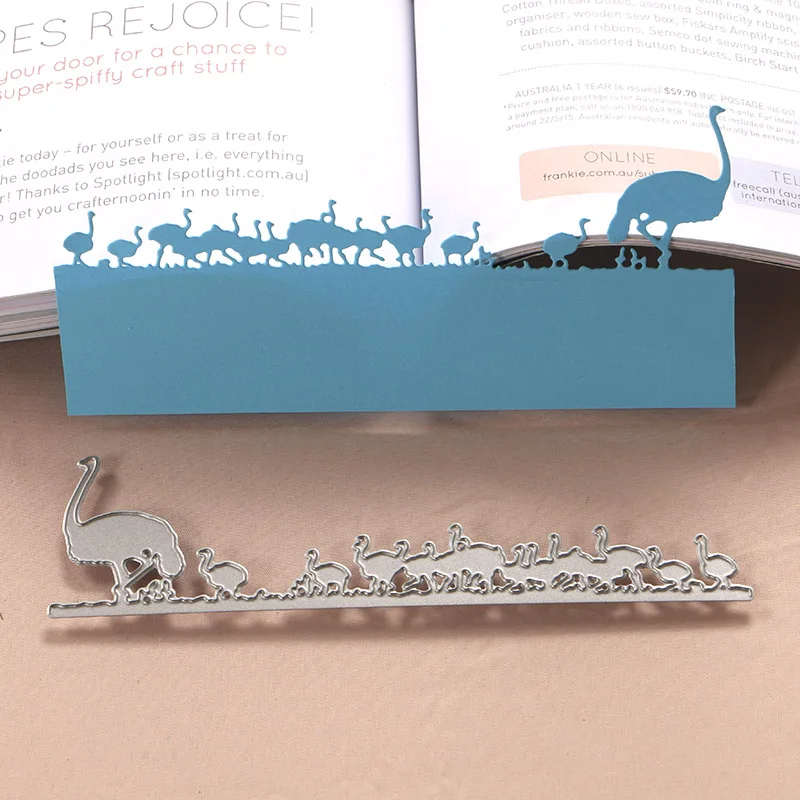 

DUOFEN METAL CUTTING DIES 050295 Ostrich mum and her kids embossing stencil DIY Scrapbook Paper Album 2018 new