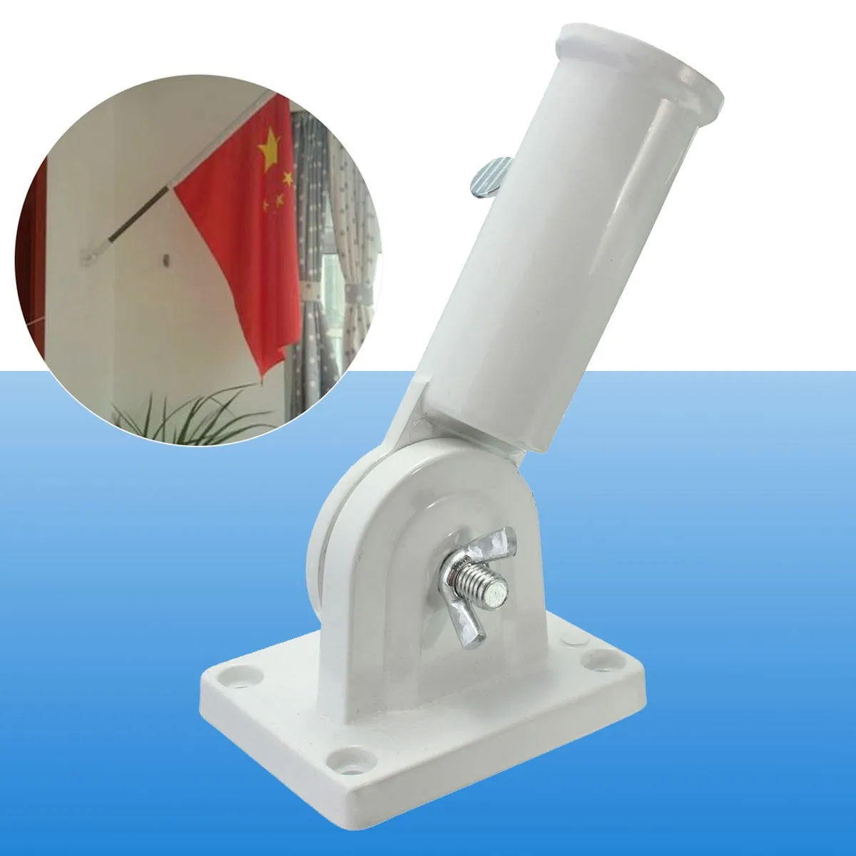 Flag Pole Wall Mount Adjustable Metal Flagpole Holder for Flags