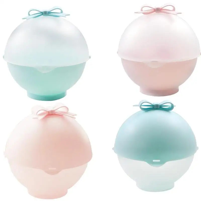 

Portable Face Powder Plastic Empty Beauty Makeup Sponge Puff Storage Box Large Empty Bowl Desk Candy Container
