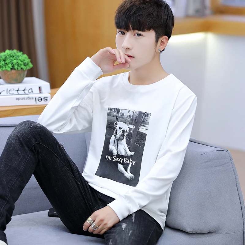 2019 Spring New Man Long Sleeve T shirt Teenagers summer top Free shipping 2019 Spring New Man Long Sleeve T shirt Teenagers summer top Free shipping