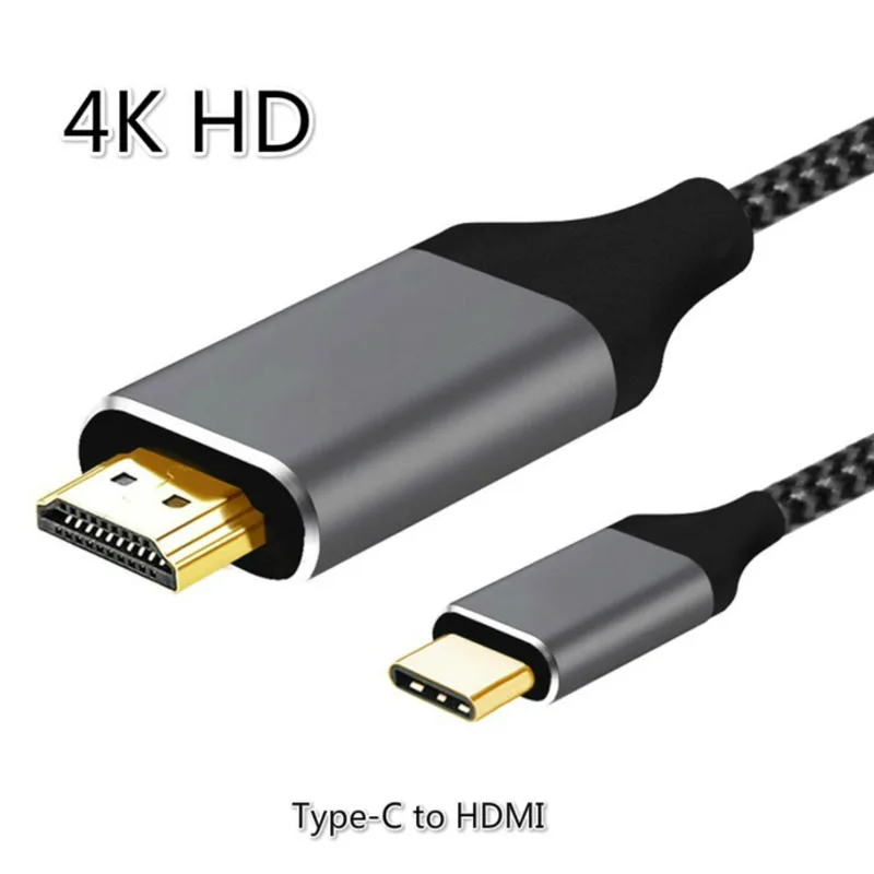 Usb Тип C к hdmi-кабель, адаптер 4 к HD 2 м для типа C мобильный телефон MacBook IPad подключение к ТВ HDMI к USB-C тип-c игровой зарядный кабель