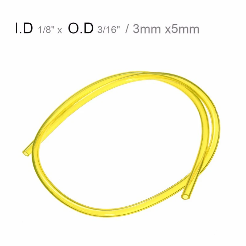 

Petrol Fuel Gas Line Pipe Hose Tubing For Trimmer Chainsaw Blower Size 3mm 23ft