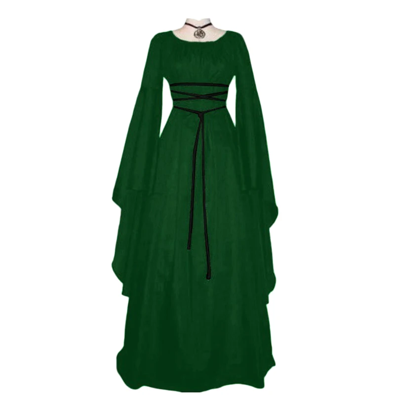

Women Retro Vintage Renaissance Gothic Costume Medieval Gown Dress