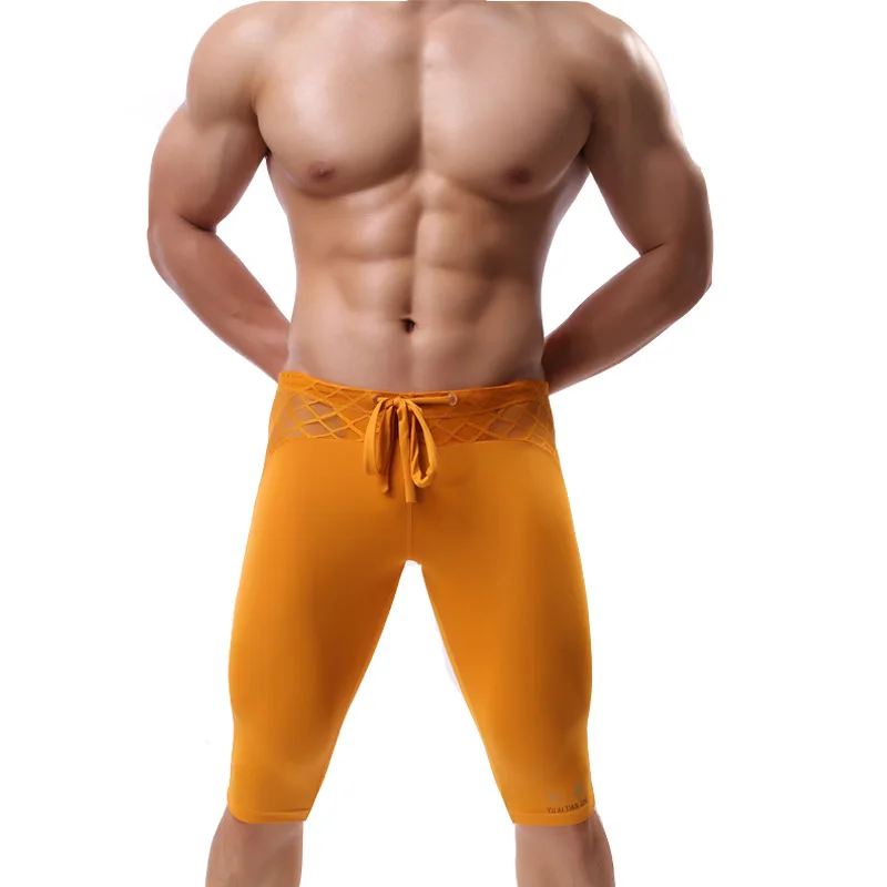 Short Course Skinny Fitness Hommes 3/4 Couche de Base Compression Collants Pantalon Fitness 