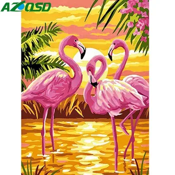 

AZQSD Full Drill Diamond Embroidery Animal Gift Diamond Mosaic Home Decor Diamond Painting Sunset Crane Cross Stitch Handcrafts