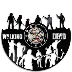 Walking Dead тема полые CD пластинка часы Творческий Виниловая пластинка настенные часы ручной работы Подвесные часы