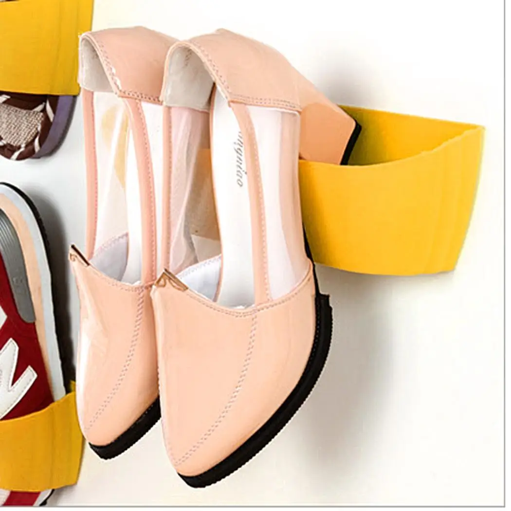 

New Home Useful Plastic Wall Combination Sticky Shoes Rack Indoor Storage Rack Organizer Rack