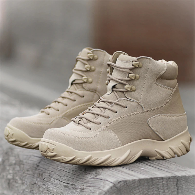 

2019 Brand military tactical Delta Army Combat Boots outdoor travel Non-slip wear hiking shoes men's fall boots leather boots
