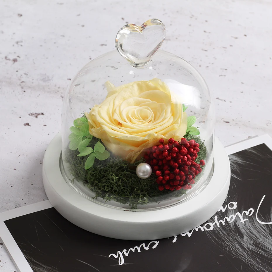 Preserved Flower Rose in Flask - Eternal Rose for Valentine's Day, Mother's Day, Christmas, Anniversary, Birthday - Ideal Gift for Girls image 5