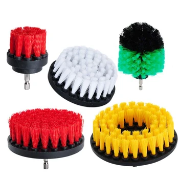

2 3 4 5inch Drill Brush - Soft Medium Attachment Scrub Cleaning Kit for Pool Tile Flooring Brick Ceramic Marble Carpets Uphols