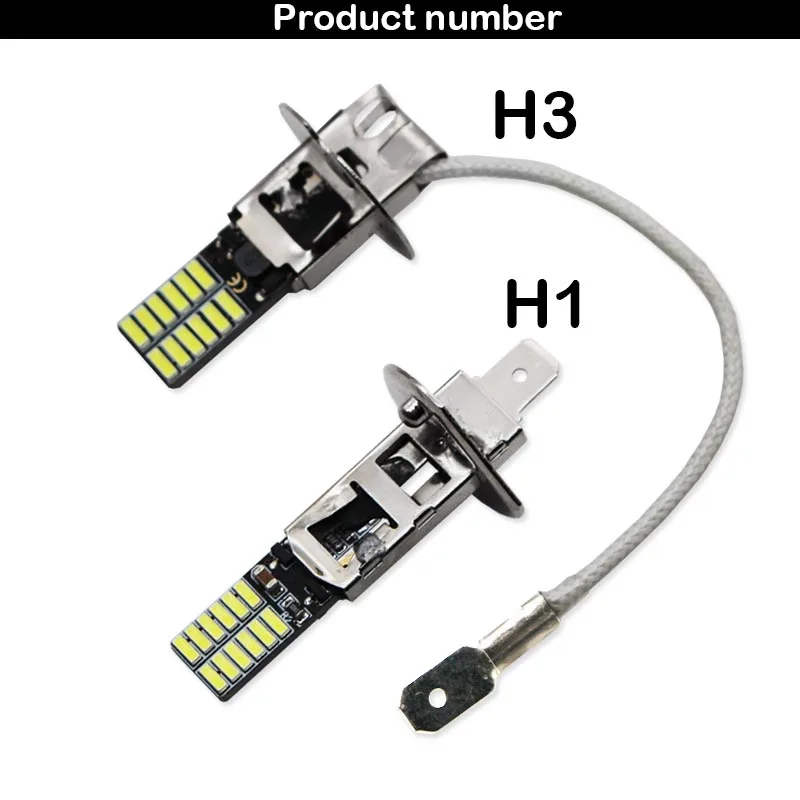 Автомобильный светодиодный фонарь iJDM 12 В 6000 К белый 24 SMD 4014 H3 для противотуманных