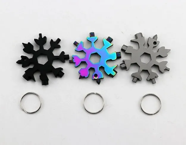 

EDC Tool 19-In-1 Snowflake Shape Multi-tool Card Combination Compact Multifunction Screwdriver Stainless Steel Multi Tool Gadget