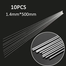 OSSIEAO 10 шт. 1,4 мм* 500 мм алюминиевый низкотемпературный ремонт сварочная пайка твёрдая пайка стержень новейший
