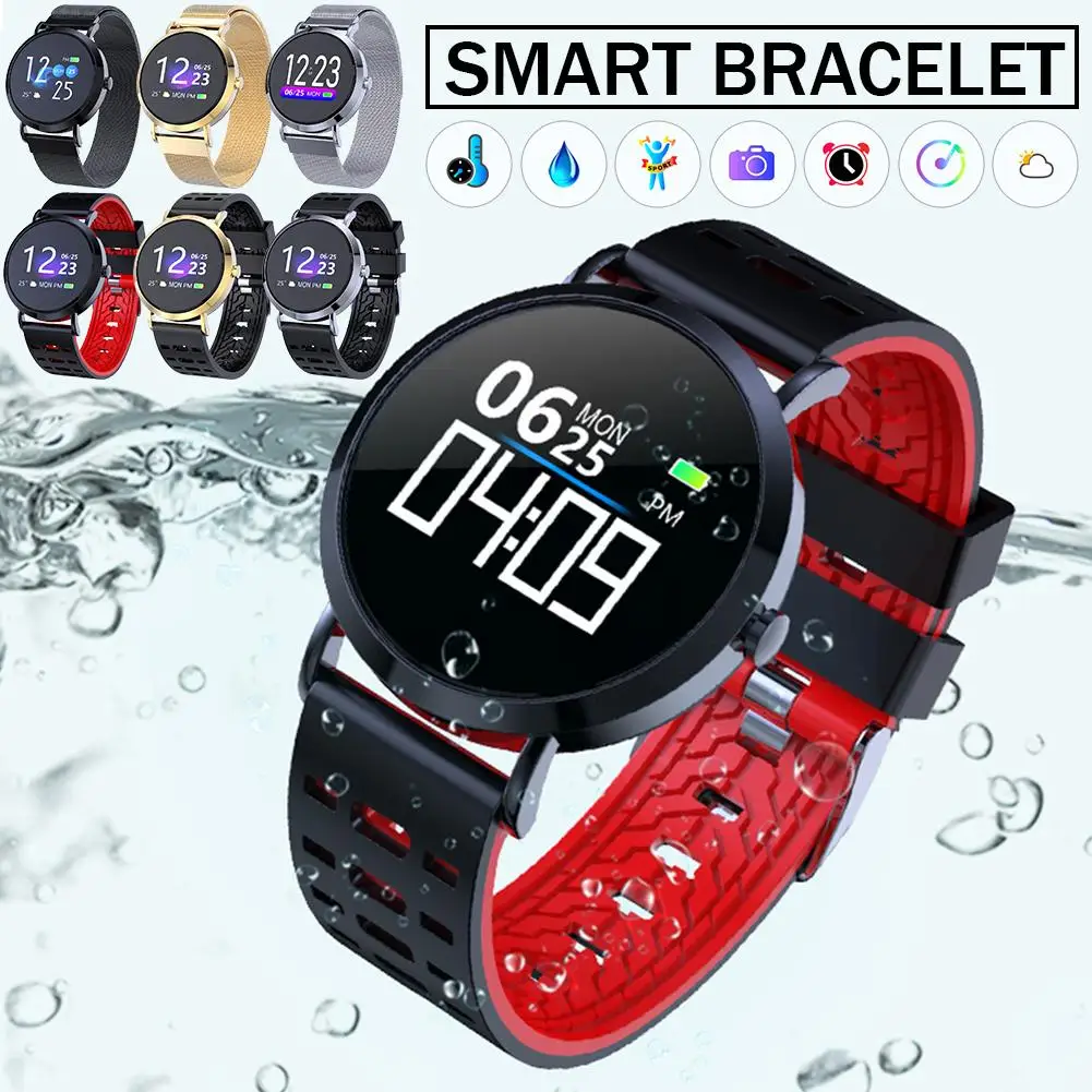

CV08F Color Round Screen Smart Bracelet Blood Pressure Dynamic Monitoring Sleep Step Counter Waterproof IP67 Fitness Tracker