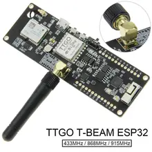 TTGO t-луч ESP32 433 МГц 868 МГц 915 МГц WiFi беспроводной Bluetooth модуль gps NEO-6M SMA LORA 32 18650 Держатель батареи с SoftRF